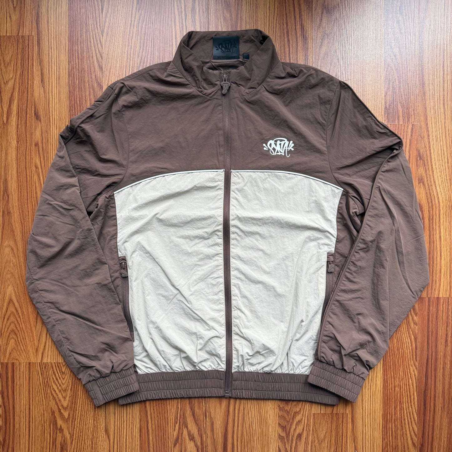 Syna World Pipe Track Jacket - Brown/Beige