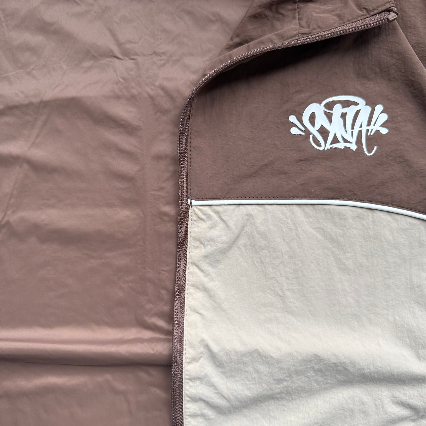 Syna World Pipe Track Jacket - Brown/Beige