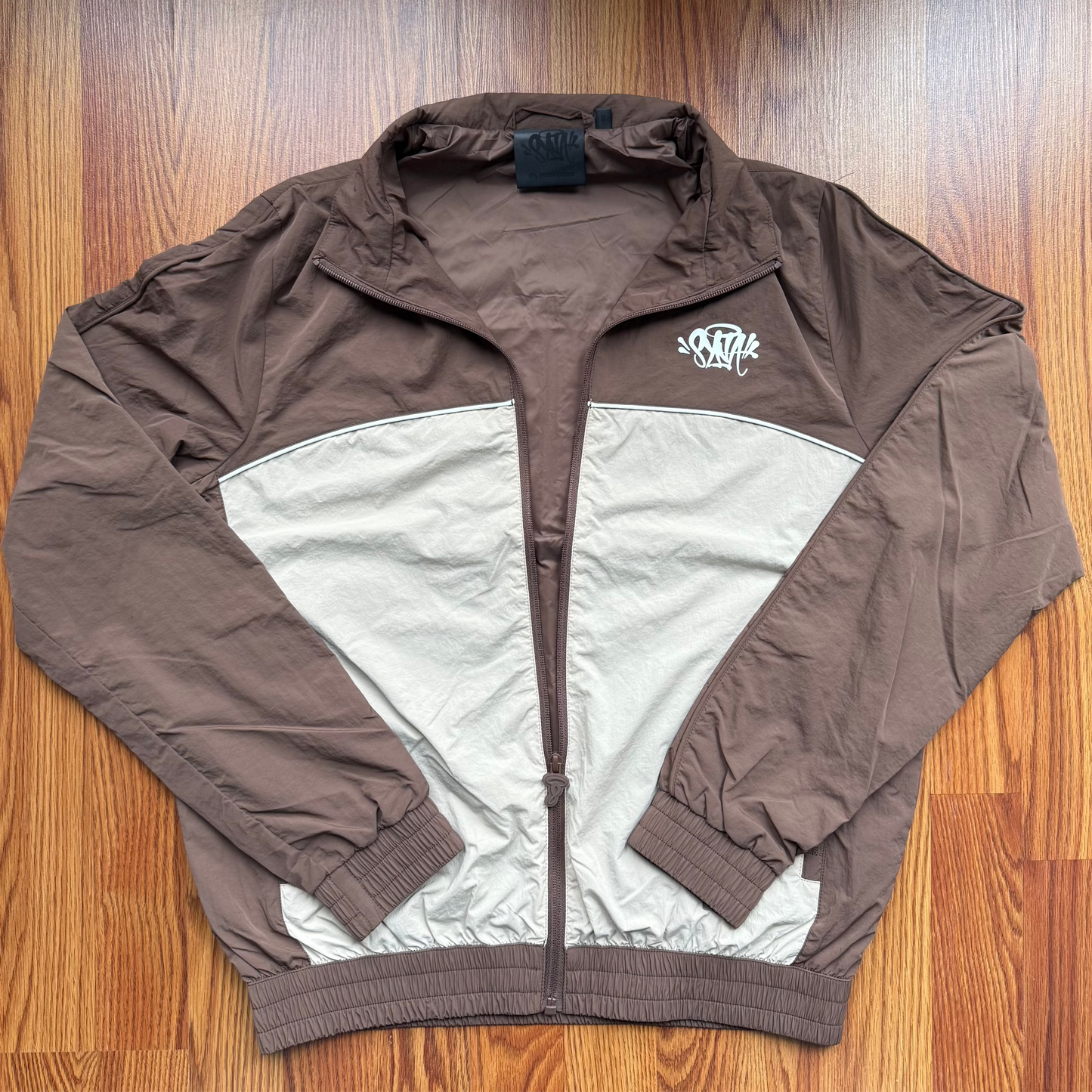 Syna World Pipe Track Jacket - Brown/Beige