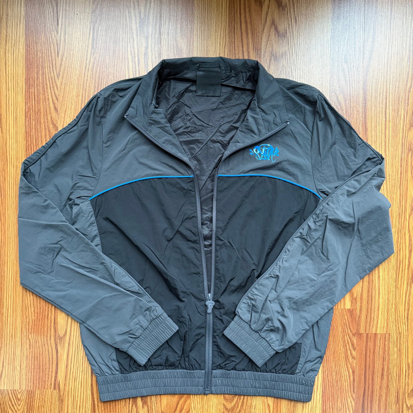 Syna World Pipe Track Jacket - Grey/Blue