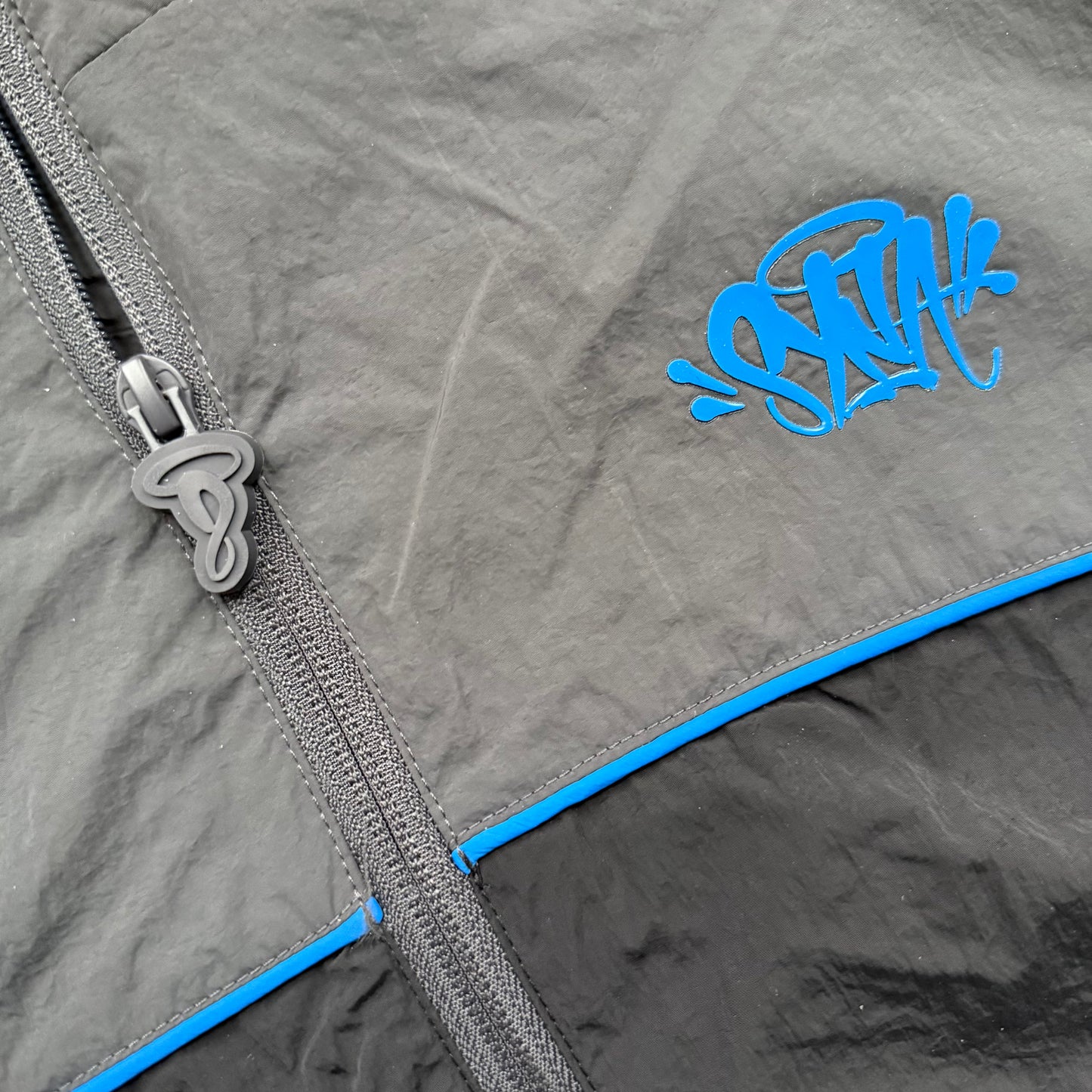 Syna World Pipe Track Jacket - Grey/Blue