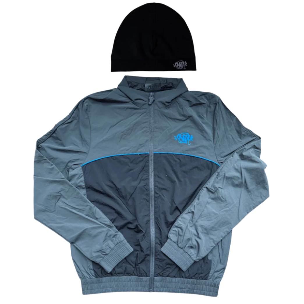Syna World Pipe Track Jacket - Grey/Blue