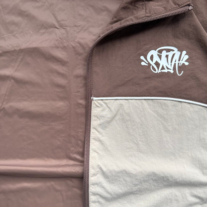 Syna World Pipe Track Jacket - Brown/Beige
