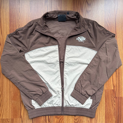 Syna World Pipe Track Jacket - Brown/Beige