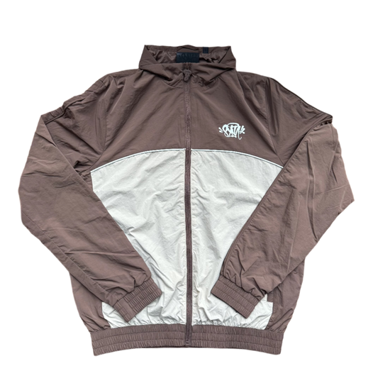 Syna World Pipe Track Jacket - Brown/Beige