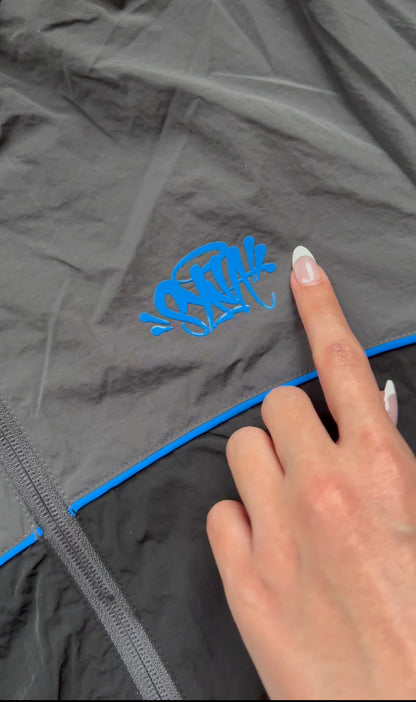Syna World Pipe Track Jacket - Grey/Blue